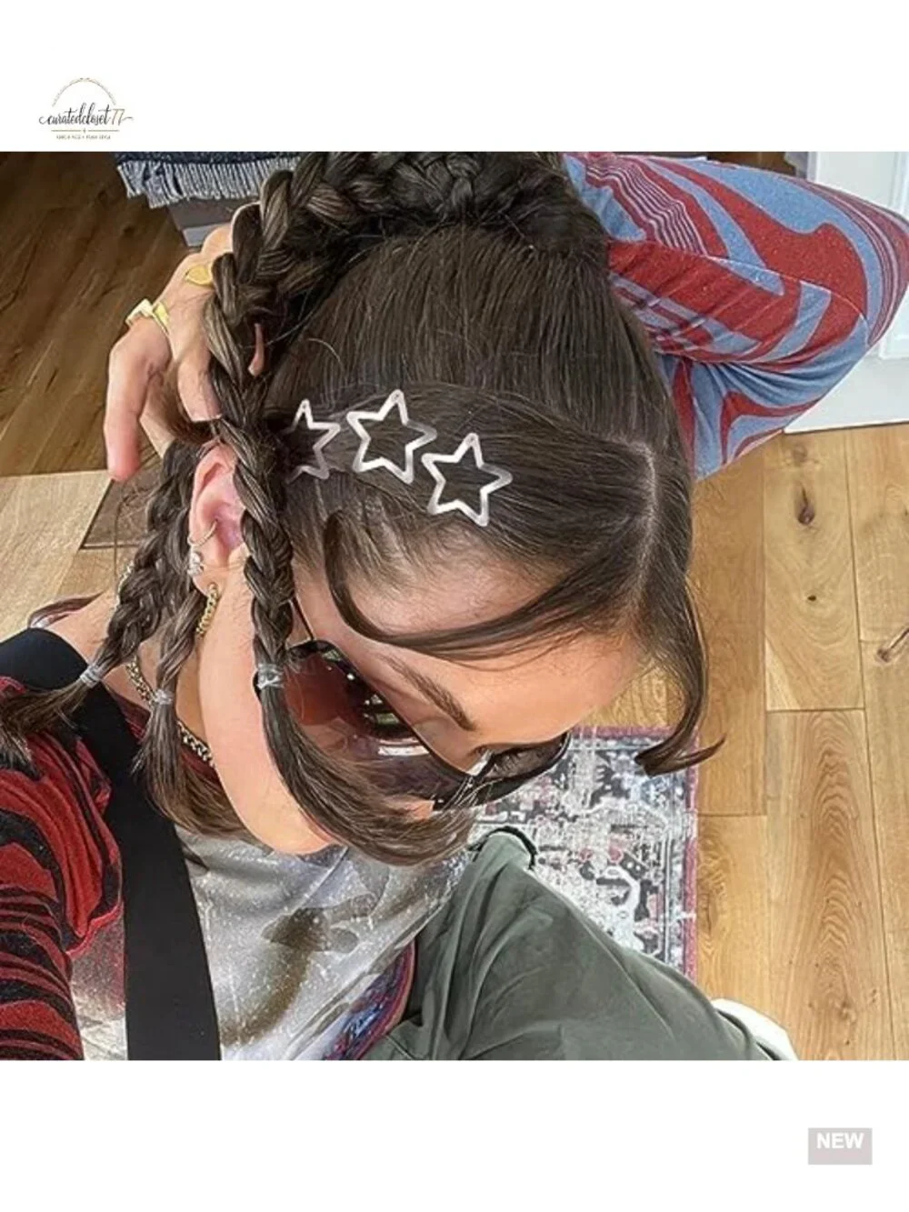 15 Pcs Silver Metal Snap Hair Clips Star Barrettes Non Slip Y2K Hair Accessories